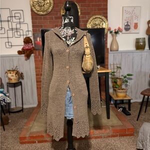 BCBGMaxAzria Taupe Knit Cardigan